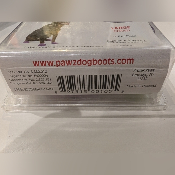 PawZ Rubber Dog Boots, size large 3-4", 28  boots Black & Purple - Picture 6 of 14